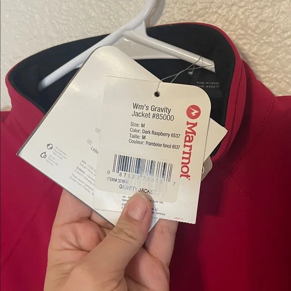 Womens Marmot lightweight shell jacket, red. - Picture 2 of 9